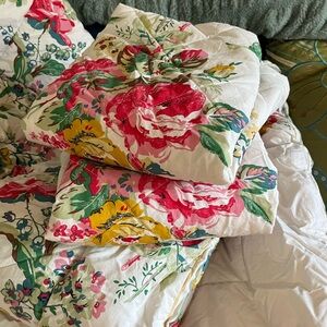 Cath Kidston London King Comforter & Sham Set Like New